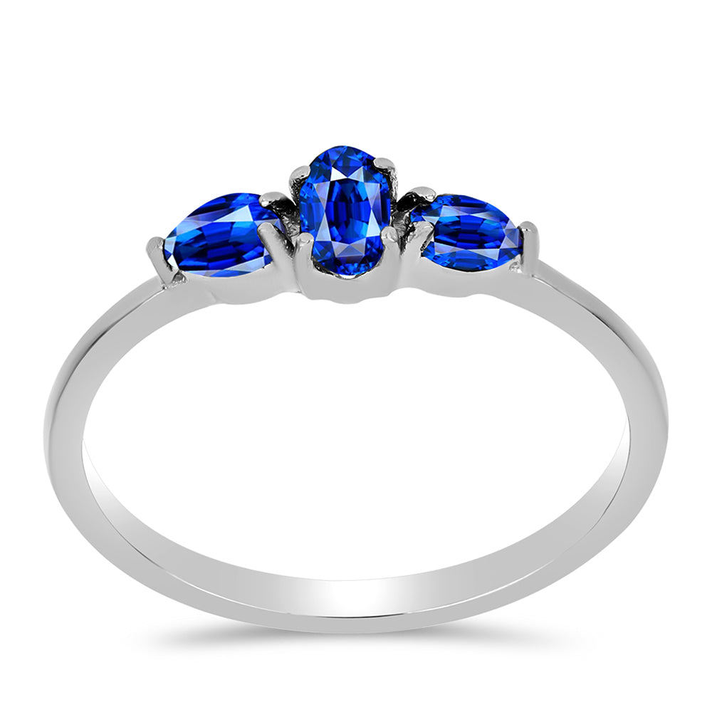 Ezüst Gyűrű Ausztrál Kék Zafírral