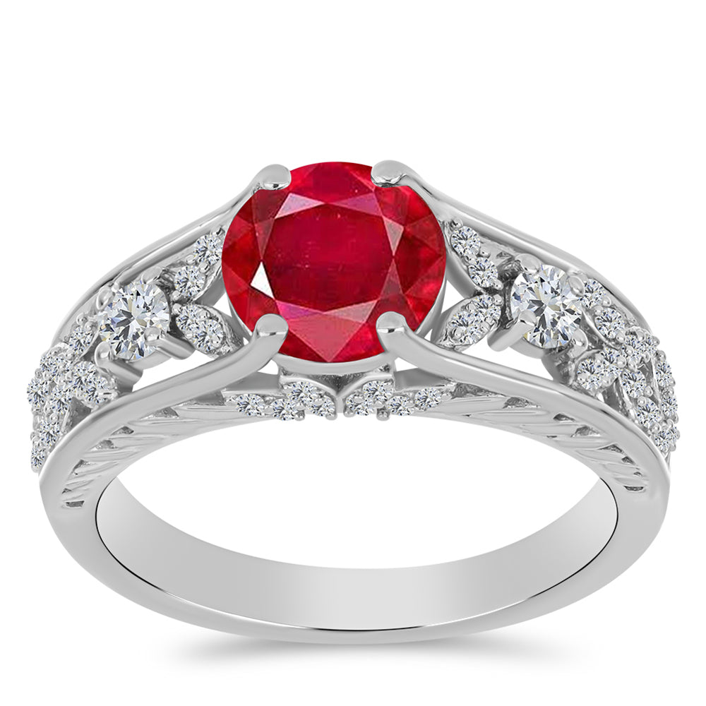 Ezüst Gyűrű Vörös Acháttal és Fehér Topázzal 3 