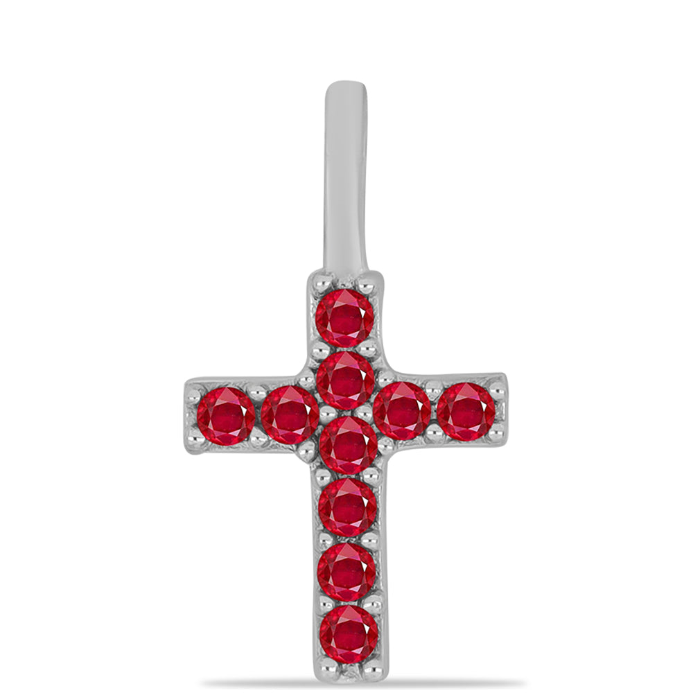Kereszt Ezüst Medál Vörös Acháttal 1 