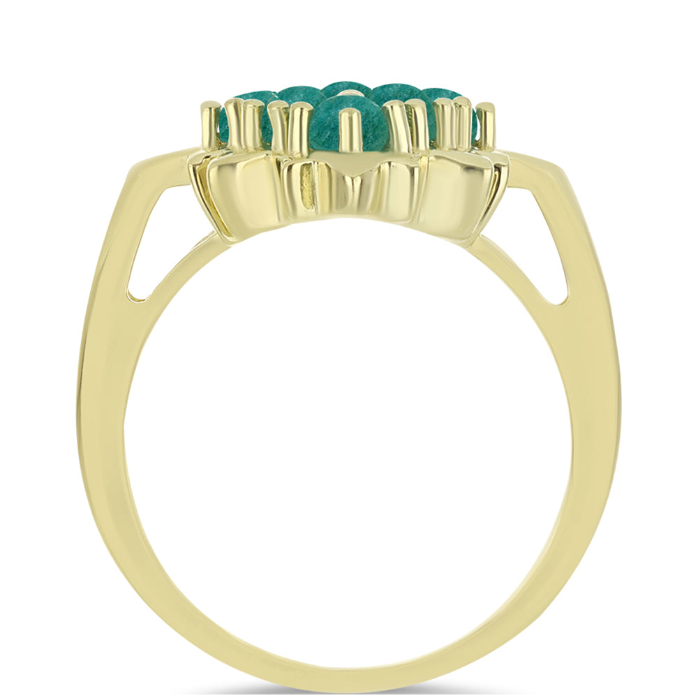 Arannyal Bevont Ezüst Gyűrű Amazonittal 2 