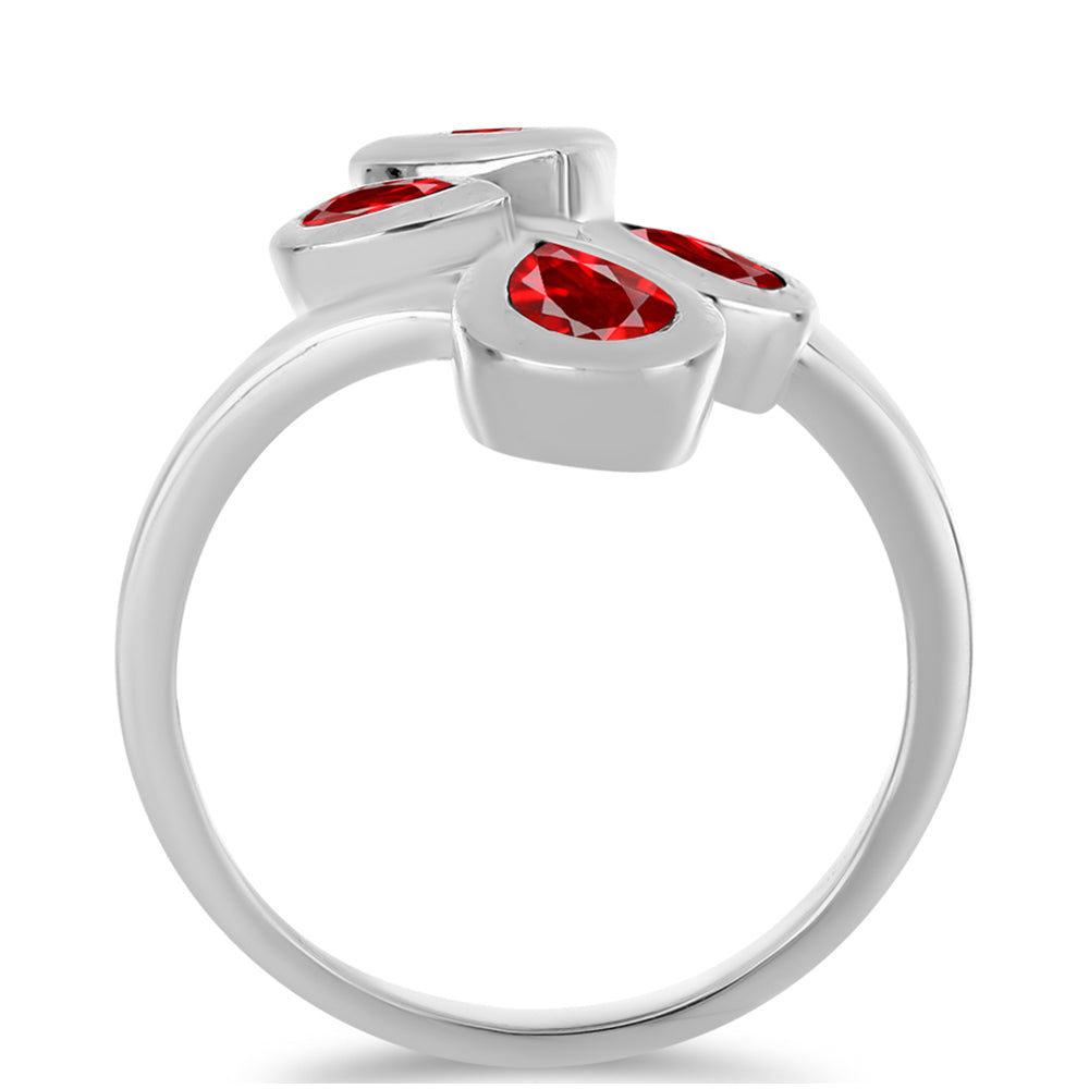 Ezüst Gyűrű Vörös Acháttal 2 