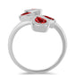 Ezüst Gyűrű Vörös Acháttal