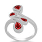 Ezüst Gyűrű Vörös Acháttal