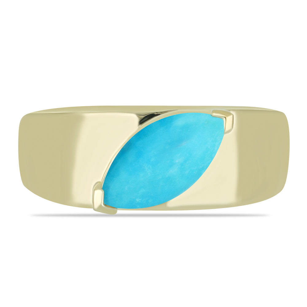 Arannyal Bevont Ezüst Gyűrű Csipkerózsika Türkizzel 1 