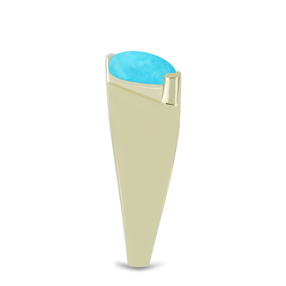 Arannyal Bevont Ezüst Gyűrű Csipkerózsika Türkizzel 4 