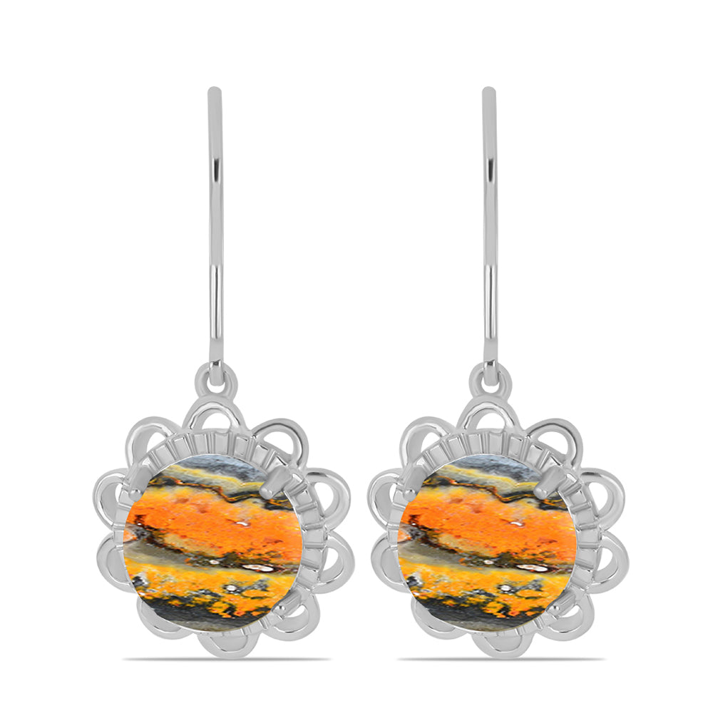 Ezüst Fülbevaló "Bumble Bee" Jáspissal 1 