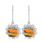 Ezüst Fülbevaló "Bumble Bee" Jáspissal