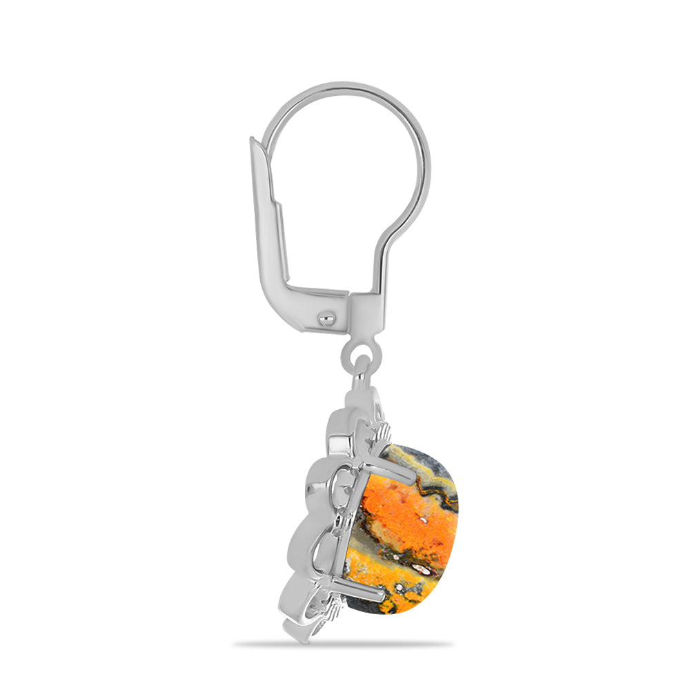 Ezüst Fülbevaló "Bumble Bee" Jáspissal 2 