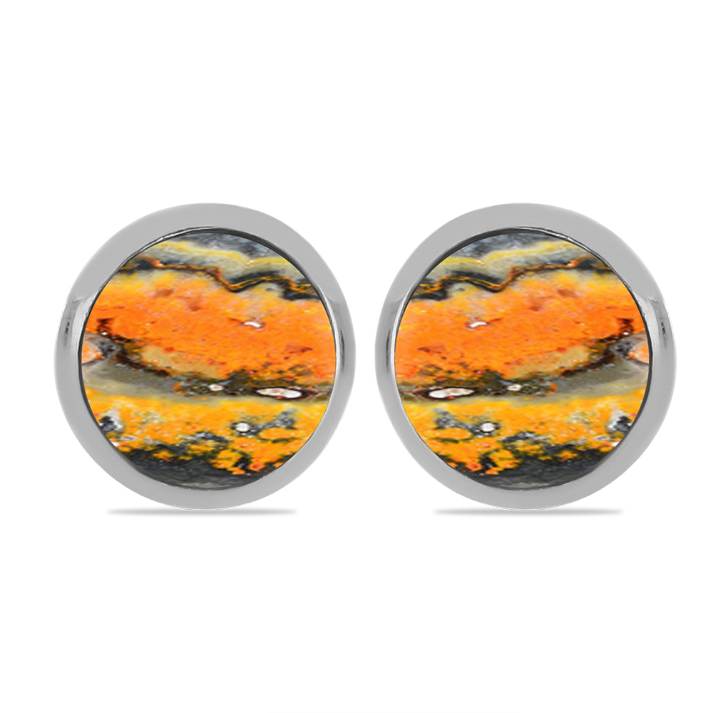 Ezüst Fülbevaló "Bumble Bee" Jáspissal 1 