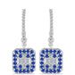 Ezüst Fülbevaló Ausztrál Kék Zafírral és Fehér Topázzal