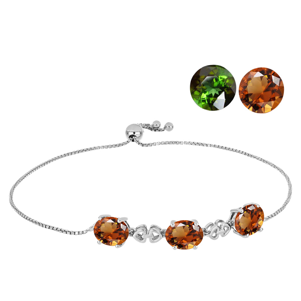 Ezüst Karkötő Minősített laboratóriumban előállított Anatóliai Zultanit-tal