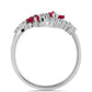 Ezüst Gyűrű Madagaszkári Rubinnal és Fehér Topázzal