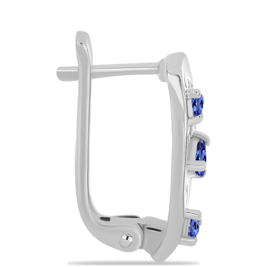 Ezüst Fülbevaló Tanzanittal