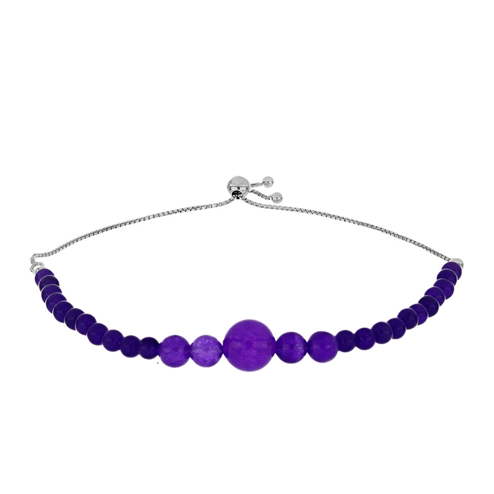 Ezüst Karkötő Bíbor Jádéval 1 