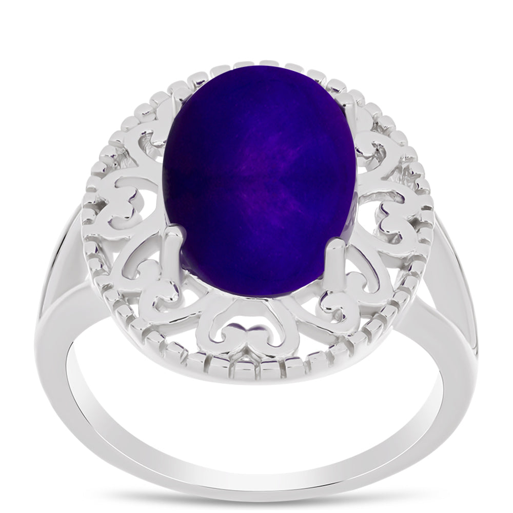 Ezüst Gyűrű Bíbor Jádéval 3 