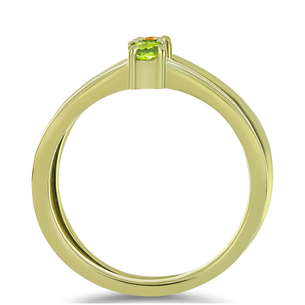 Arannyal Bevont Ezüst Szett Ausztrál Kék Zafírral és Padparadschai Zafírral ( Gyűrű )