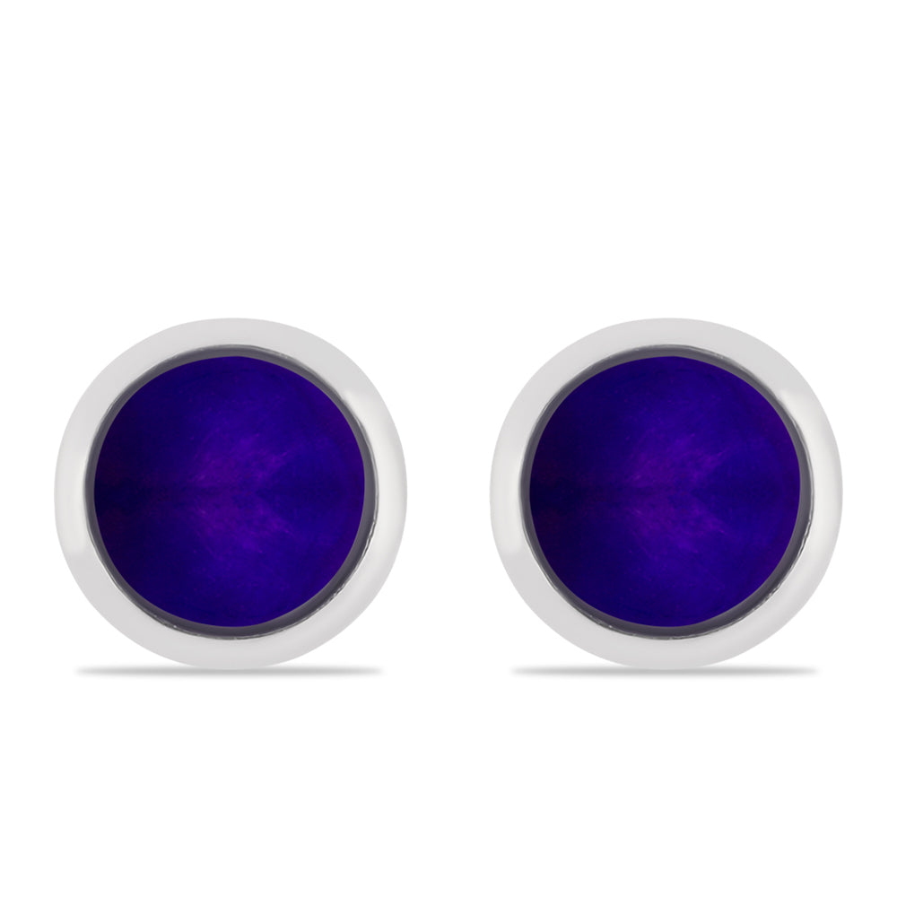 Ezüst Fülbevaló Bíbor Jádéval