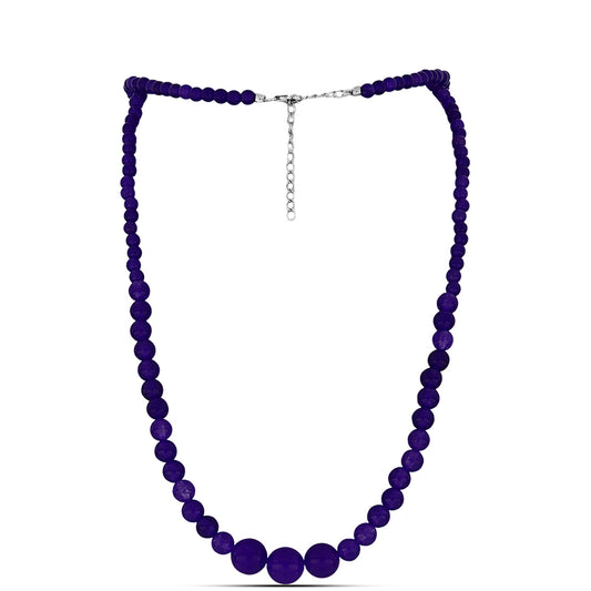 Ezüst Nyaklánc Bíbor Jádéval