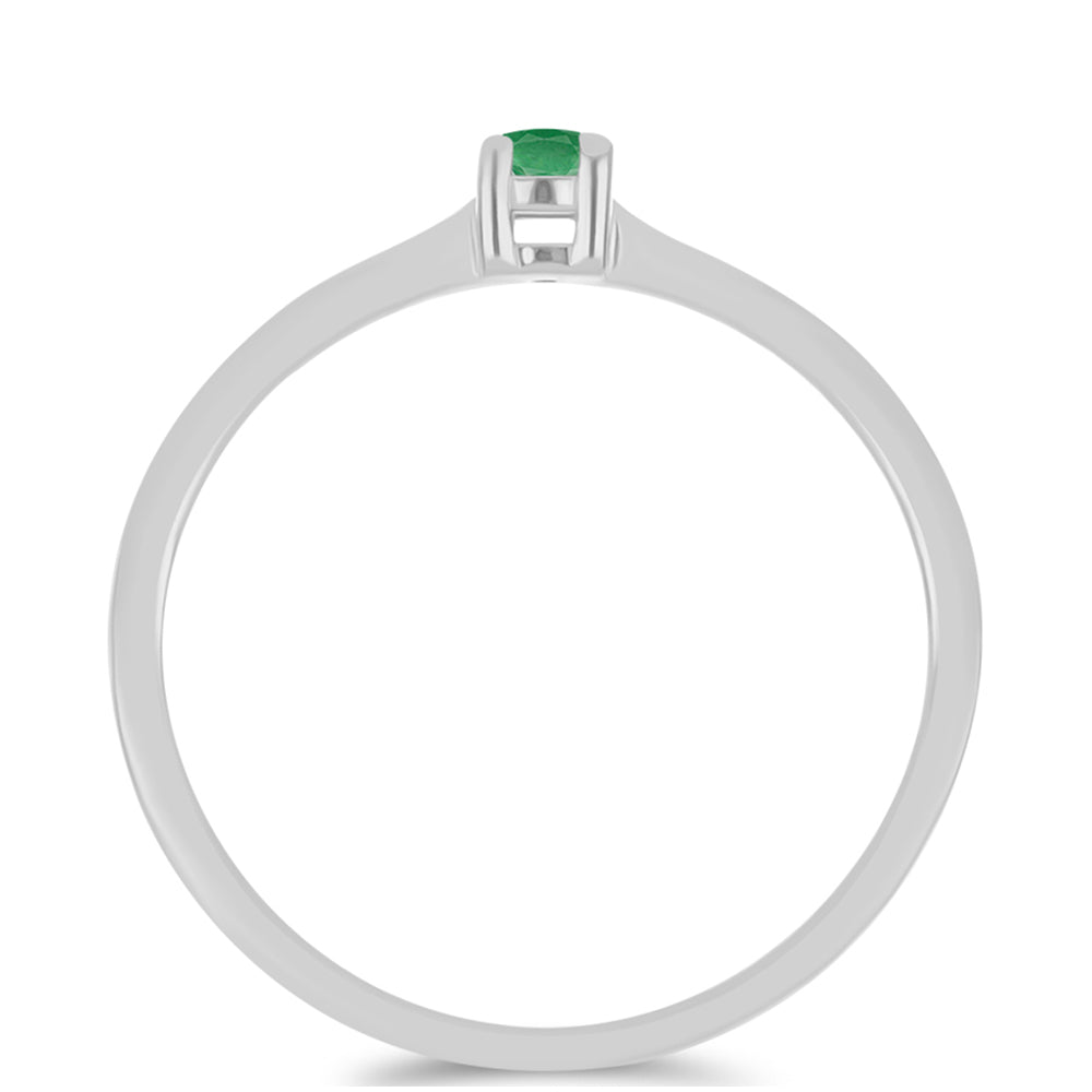 Ezüst Szett Brazil Smaragddal ( Fülbevaló+Gyűrű+Medál )