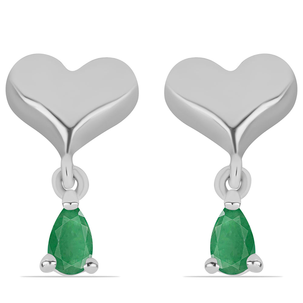 Ezüst Fülbevaló Brazil Smaragddal 1 