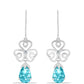 Ezüst Fülbevaló Paraiba Kvarccal és Fehér Topázzal