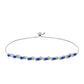 Ezüst Karkötő Ausztrál Kék Zafírral és Fehér Topázzal