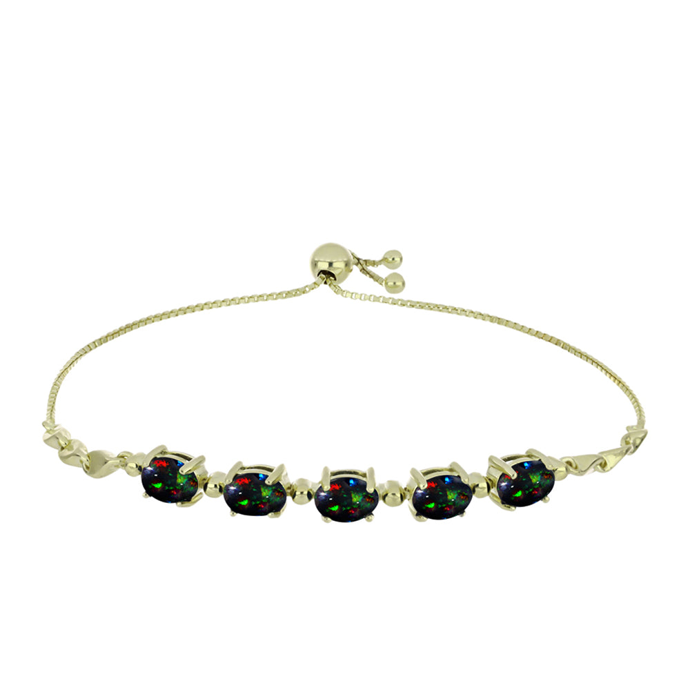 Arannyal Bevont Ezüst Karkötő Lega Dembi Éjfekete Etiópiai Opállal 1 