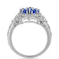 Ezüst Gyűrű Ausztrál Kék Zafírral és Fehér Topázzal