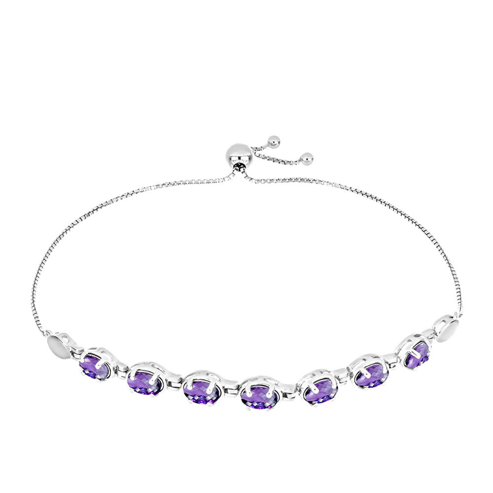 Ezüst Karkötő Marokkói Ametiszttel