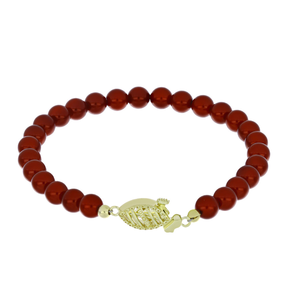 Arannyal Bevont Ezüst Karkötő Vörös Édesvízi Kagylógyönggyel 2 