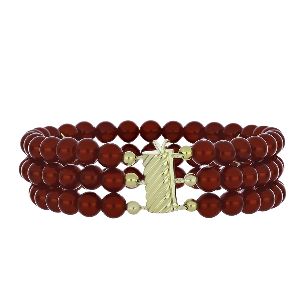 Arannyal Bevont Ezüst Karkötő Vörös Édesvízi Kagylógyönggyel 2 