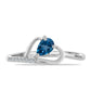 Ezüst Gyűrű London Kék Topázzal és Fehér Topázzal