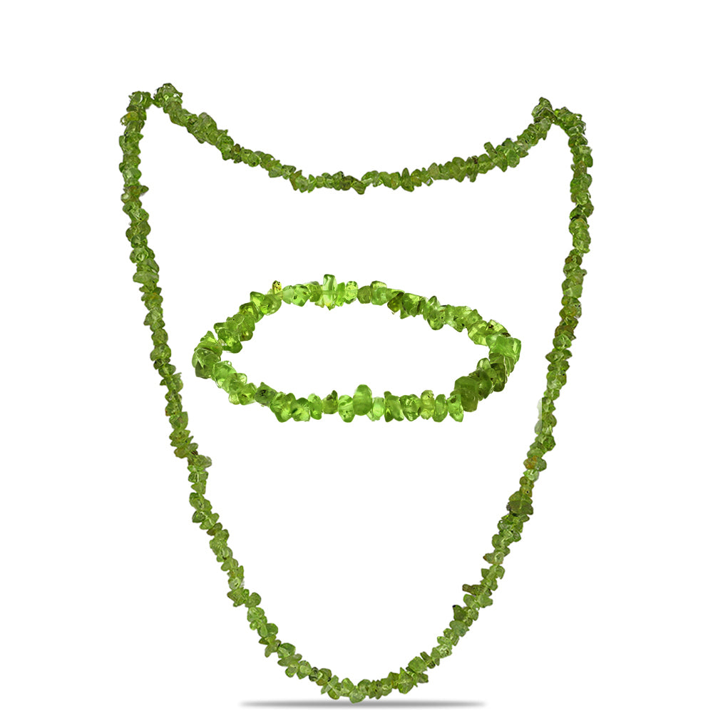 Nugget Szett Changbai Peridottal ( Nyaklánc+Karkötő ) 1 