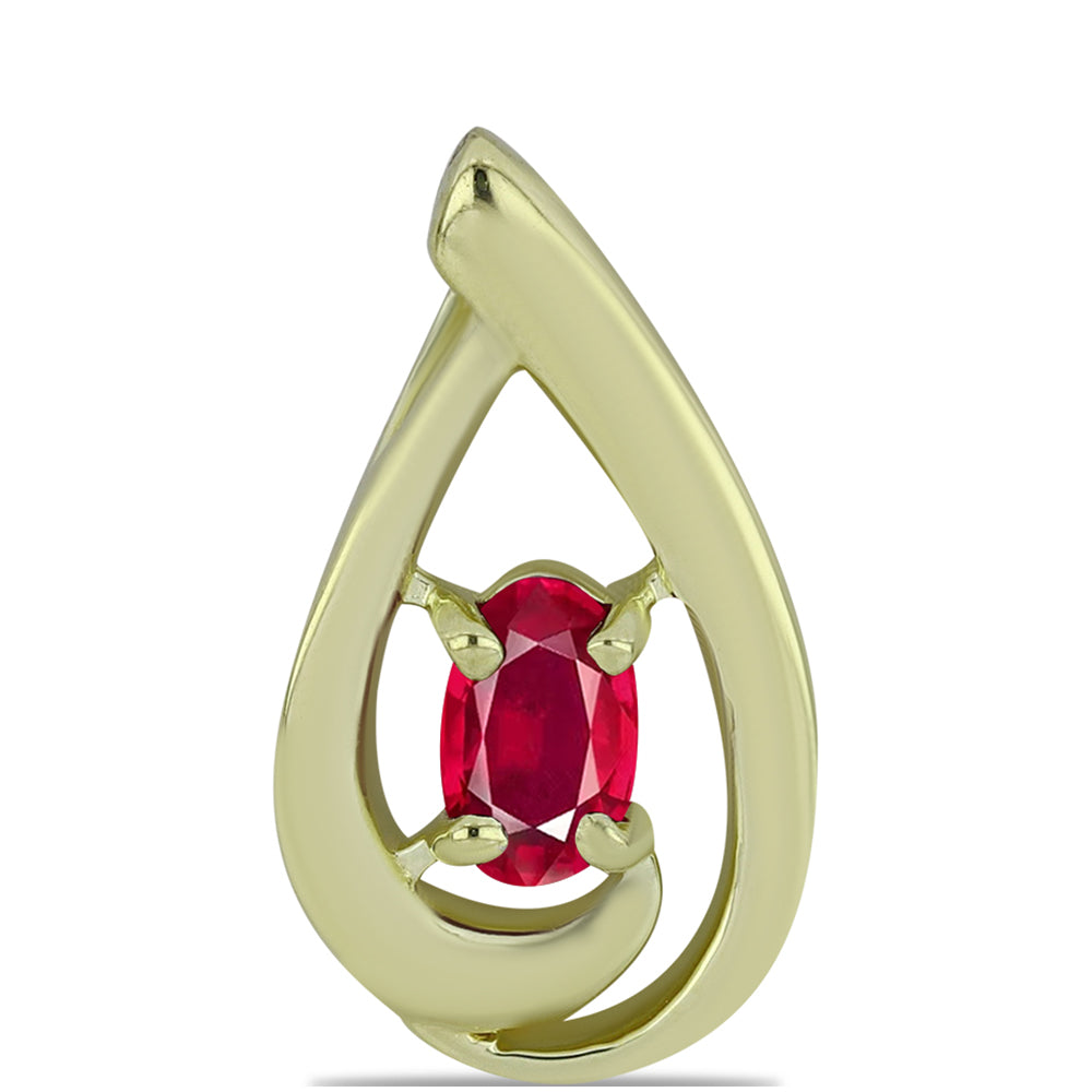 Arannyal Bevont Ezüst Medál Madagaszkári Rubinnal