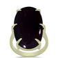 Arannyal Bevont Ezüst Gyűrű Suwari Fekete Onixszal