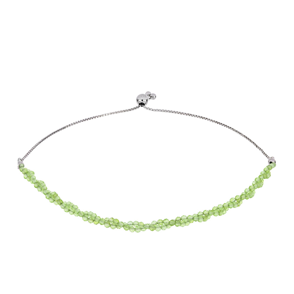 Ezüst Karkötő Changbai Peridottal