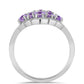 Ezüst Gyűrű Rose De France Ametiszttel és Fehér Topázzal