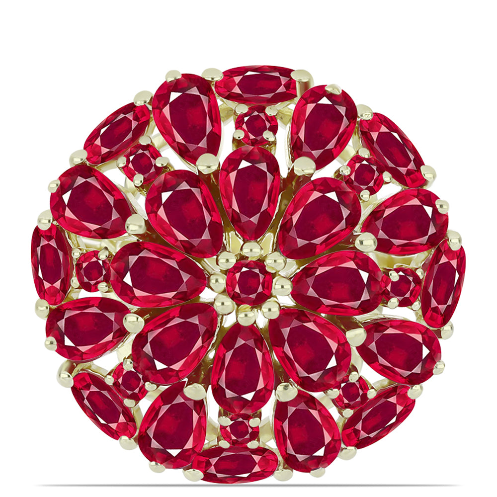 Arannyal Bevont Ezüst Gyűrű Madagaszkári Rubinnal 1 