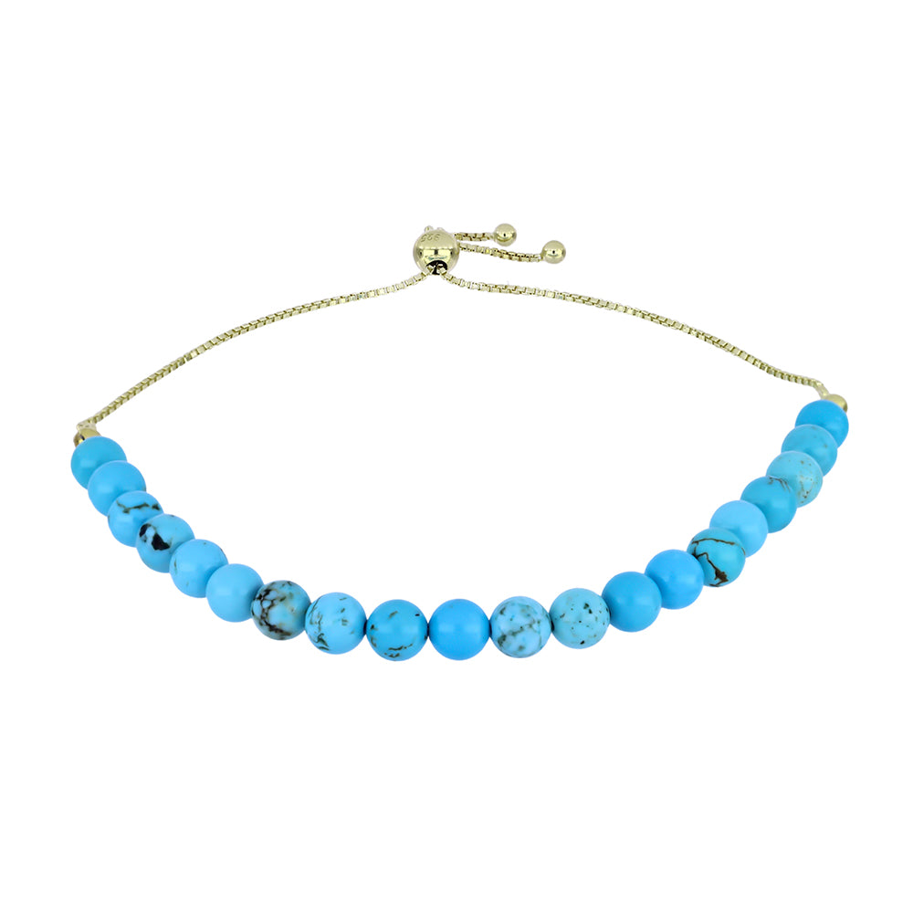 Arannyal Bevont Ezüst Karkötő Csipkerózsika Türkizzel 1 