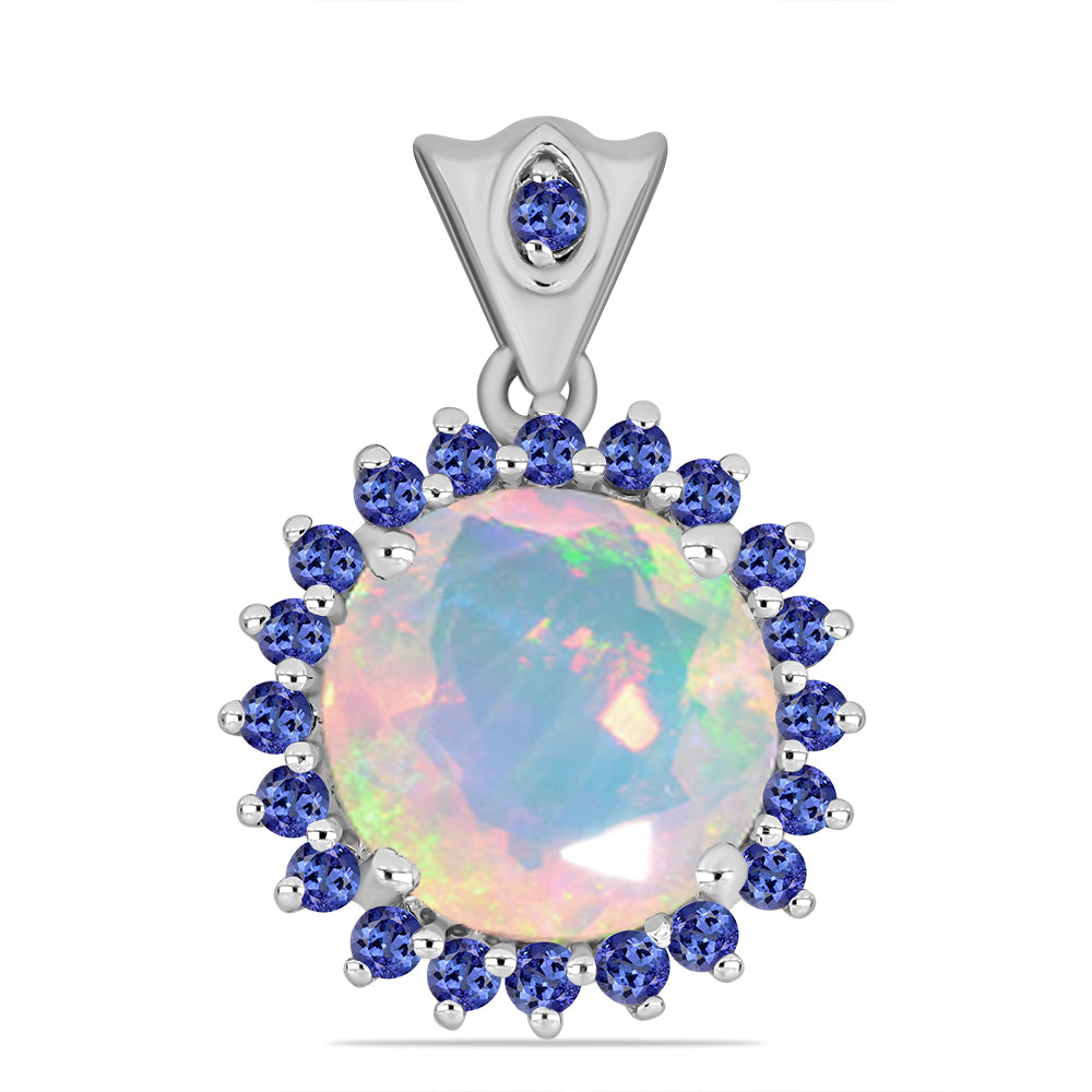 Ezüst Medál Tanzanittal és Etiópiai Opállal 1 