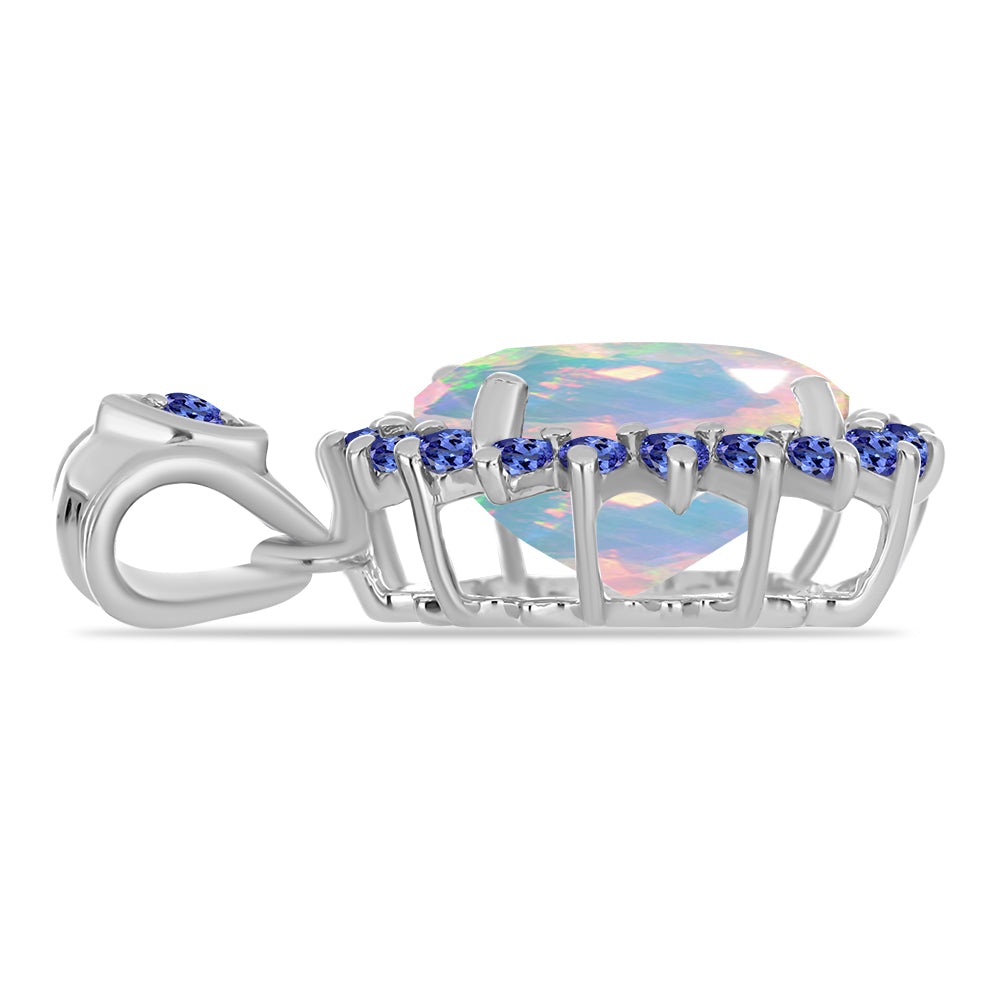 Ezüst Medál Tanzanittal és Etiópiai Opállal 2 