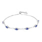Ezüst Karkötő Tanzanittal és Fehér Topázzal