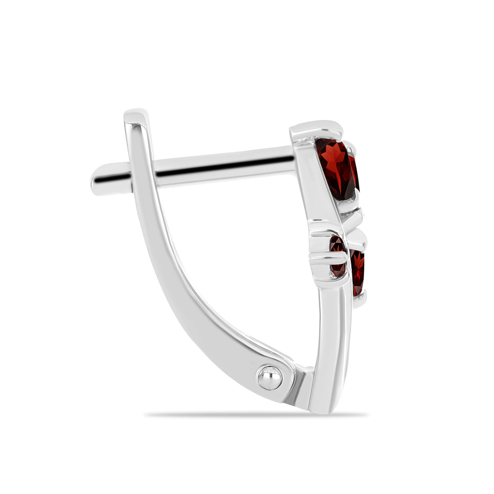 Ezüst Fülbevaló Barton Gránáttal 2 