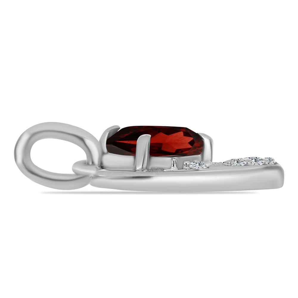 Ezüst Medál Barton Gránáttal és Fehér Topázzal 2 