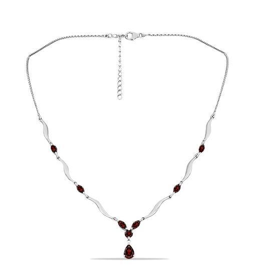 Ezüst Nyaklánc Barton Gránáttal