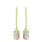 Arannyal Bevont Ezüst Fülbevaló Etiópiai Opállal