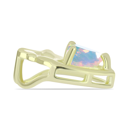 Arannyal Bevont Ezüst Medál Etiópiai Opállal