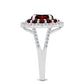 Ezüst Gyűrű Barton Gránáttal és Fehér Topázzal