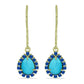 Arannyal Bevont Ezüst Fülbevaló Csipkerózsika Türkizzel és Svájci Kék Topázzal