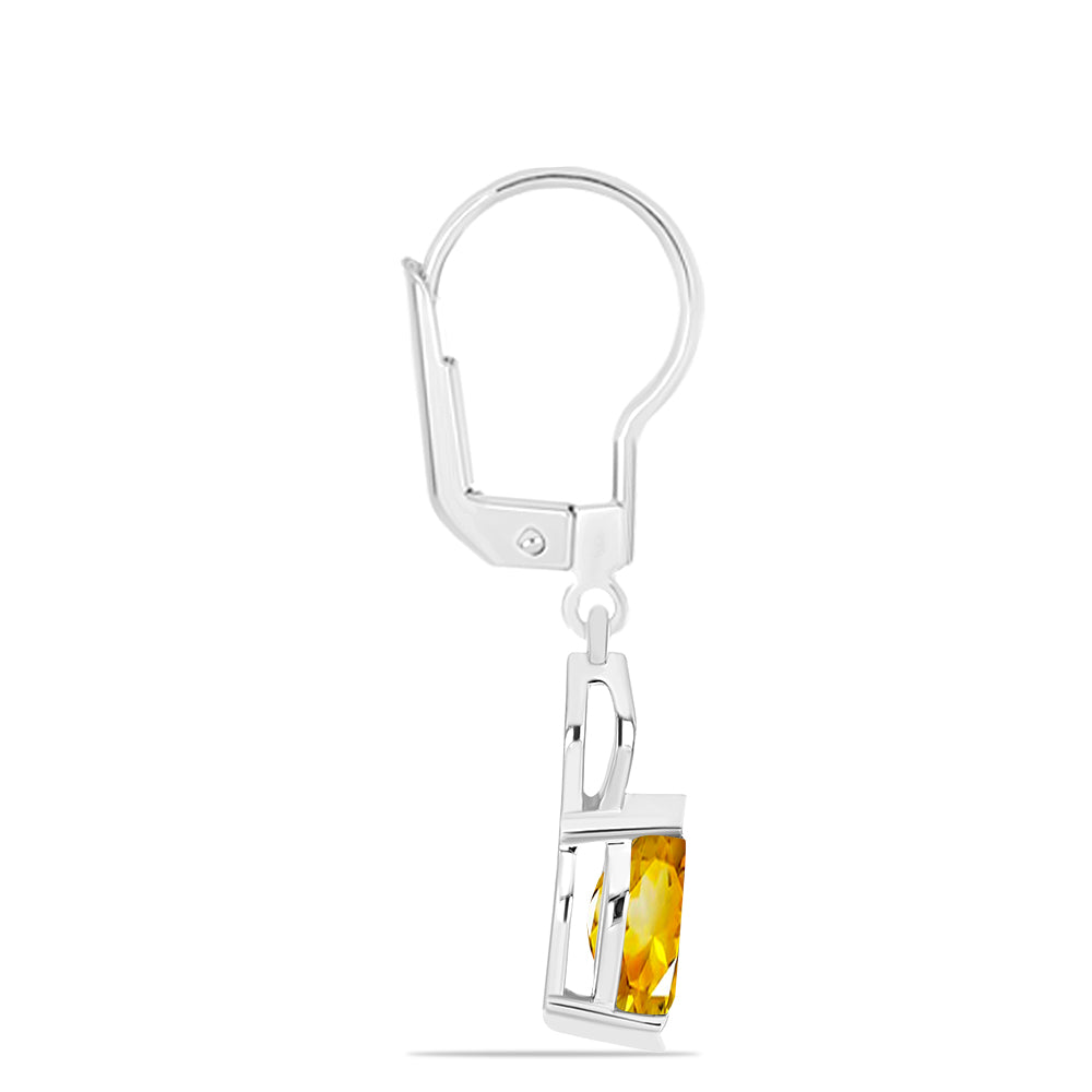 Ezüst Fülbevaló Ural Citrinnel 2 